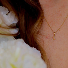 Load image into Gallery viewer, Necklace - Delicate Clear Stone Layering Necklace - Gold