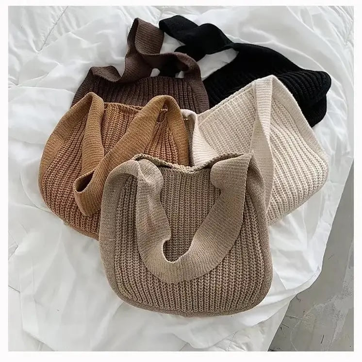 Slouch Bag - Knit Tote Satchel